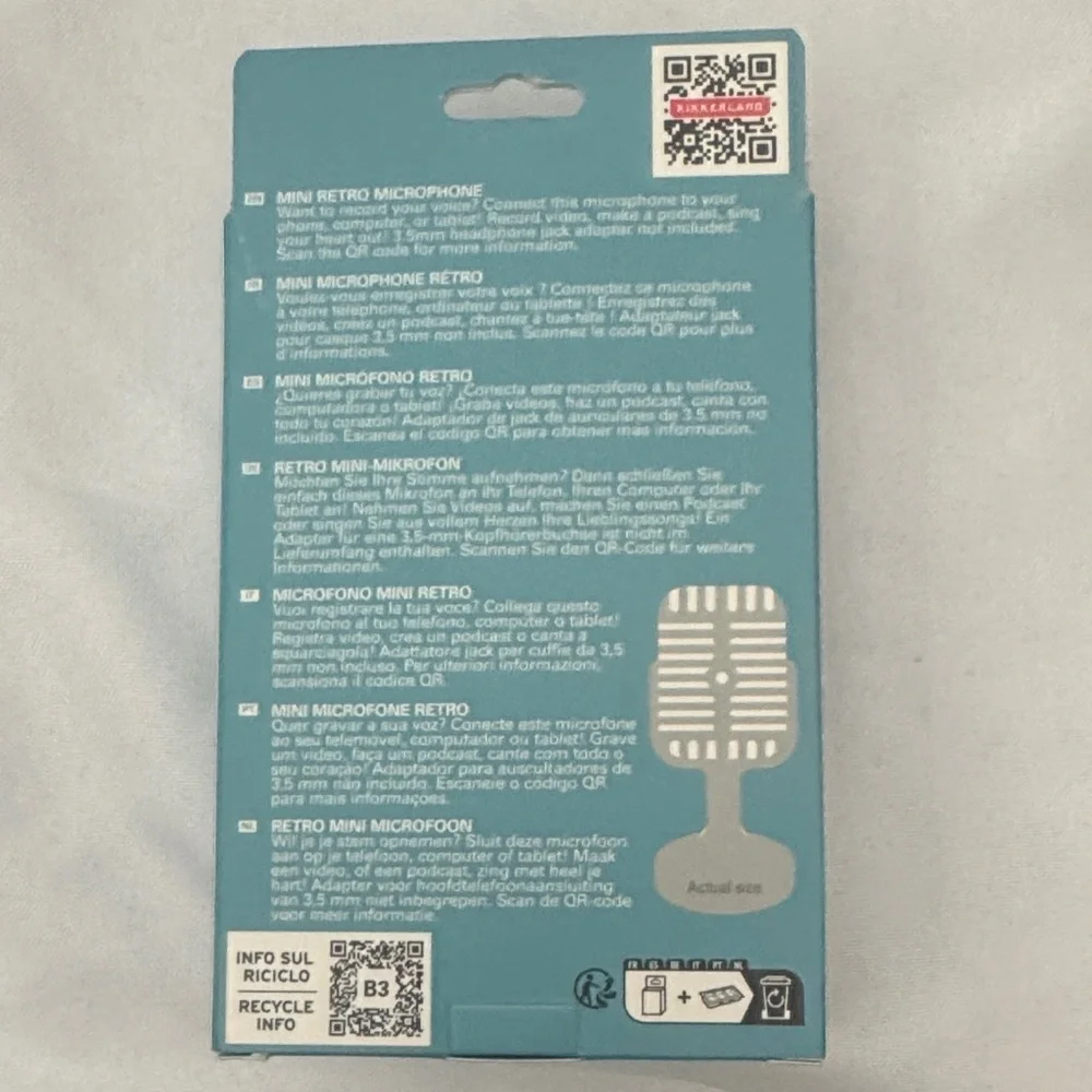 Kikkerland Chrome Retro Microphone for Laptops